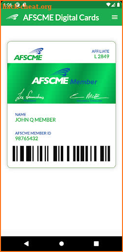 AFSCME eCards screenshot