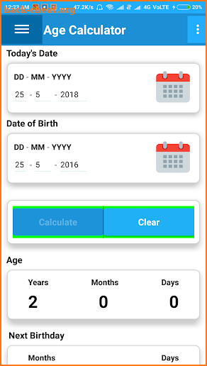 Age Calculator screenshot