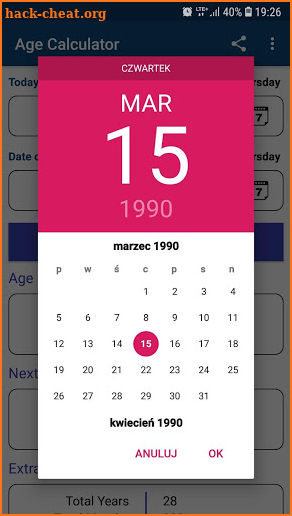 Age Calculator by Date of Birth screenshot