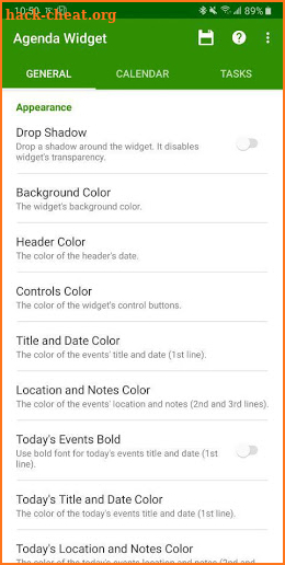 Agenda Widget screenshot