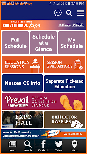 AHCA NCAL Events screenshot