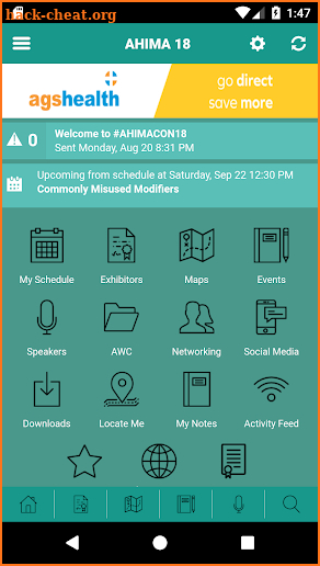 AHIMA Events screenshot