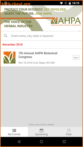 AHPA Botanical Congress screenshot