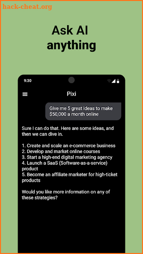 AI Chat: Pixi screenshot