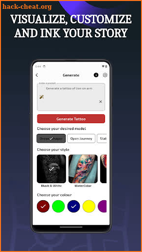 Ai Inkhunter Tattoo Design app screenshot