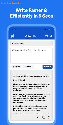 AI Writing Assistant, Chat Bot screenshot