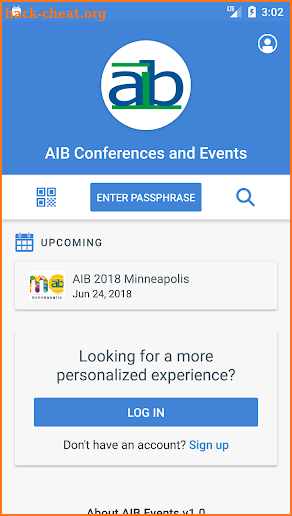 AIB Conferences and Events screenshot