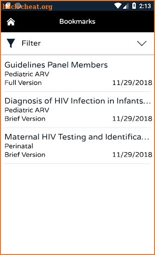 AIDSinfo HIV/AIDS Guidelines screenshot