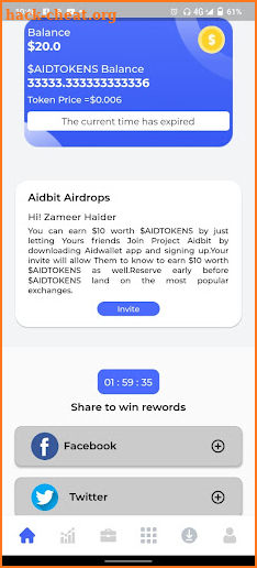 Aidwallet screenshot