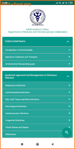 AIIMS Antibiotic Policy screenshot