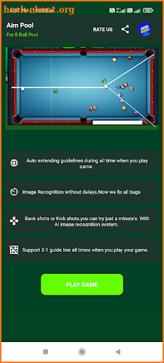 Aim pool- Guideline for 8 BP screenshot