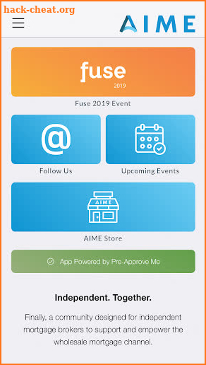 AIME Events screenshot