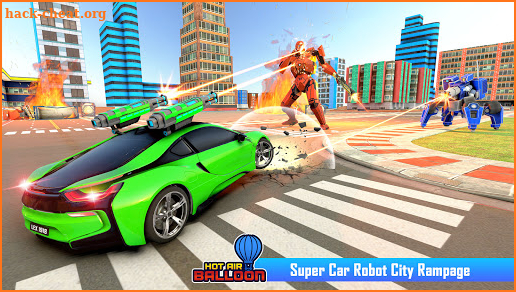 Air Balloon Robot Car Transform War Robot Games screenshot