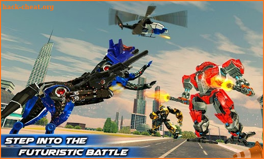 Air Force Transform Robot Cop Wolf Helicopter Game screenshot