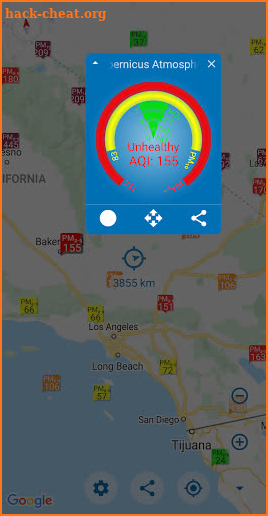 Air quality index and air pollution: eAirQuality screenshot