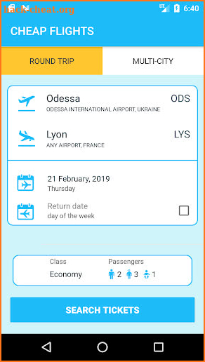 ✈️ Cheap Flights app ✈️ screenshot