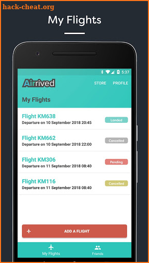 Airrived screenshot