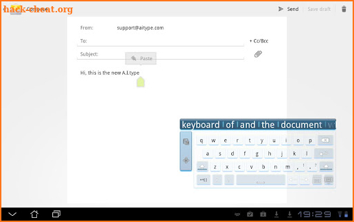 A.I.type Tablet Keyboard Plus screenshot