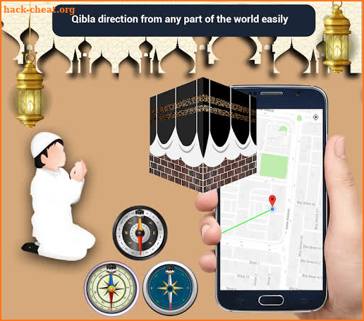 Al Qibla Locator and Prayer Time; Ramadan Calendar screenshot