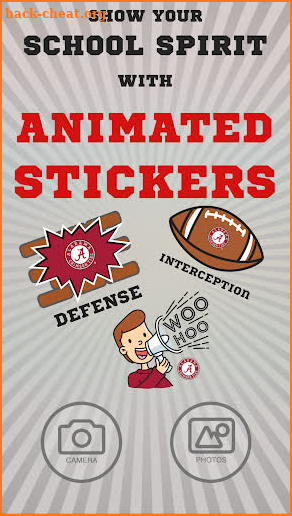 Alabama Crimson Tide Animated Selfie Stickers screenshot