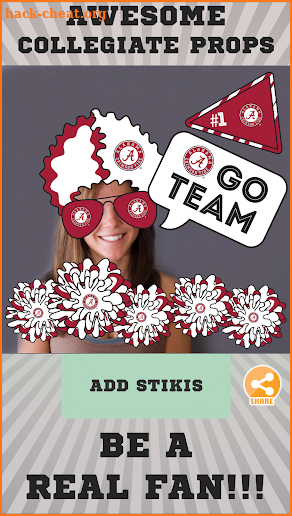 Alabama Crimson Tide Selfie Stickers screenshot