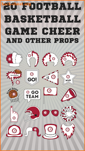 Alabama Crimson Tide Selfie Stickers screenshot