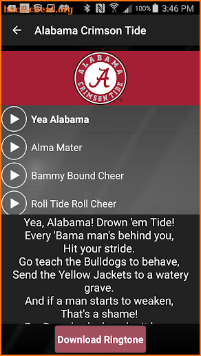 ALABAMA FIGHTSONGS - OFFICIAL screenshot