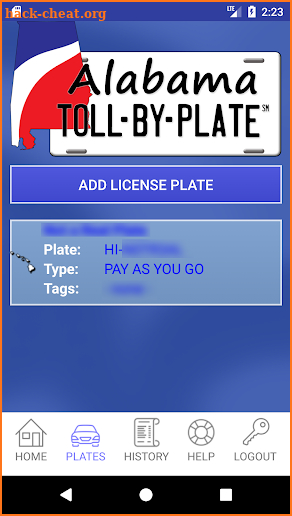 Alabama Toll-By-Plate screenshot