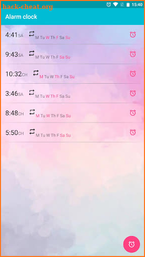 Alarm clock screenshot