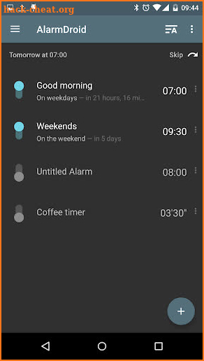 AlarmDroid (alarm clock) screenshot