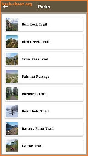 Alaska Hiking Trails screenshot