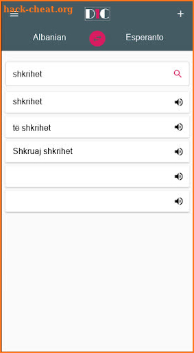 Albanian - Esperanto Dictionary (Dic1) screenshot