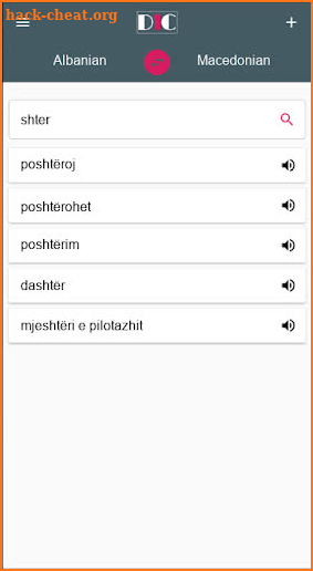 Albanian - Macedonian Dictionary (Dic1) screenshot