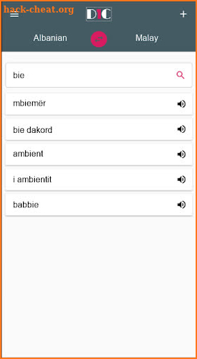 Albanian - Malay Dictionary (Dic1) screenshot