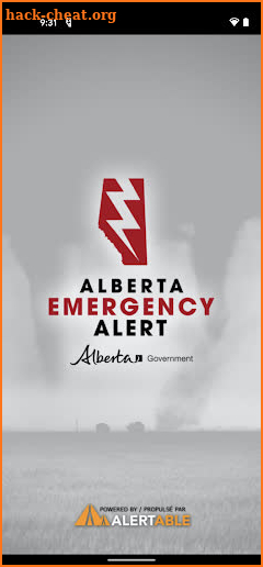 Alberta Emergency Alert screenshot