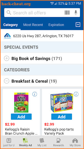 Albertsons Deals & Rewards screenshot