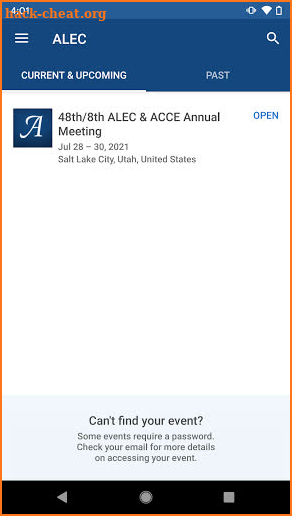 ALEC Meetings screenshot