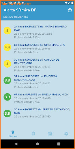 Alerta Sísmica DF screenshot