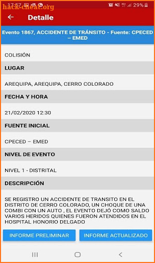 Alertas COE screenshot