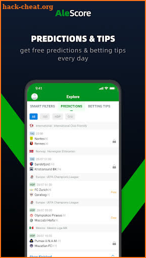 AleScore:Livescore, Prediction screenshot