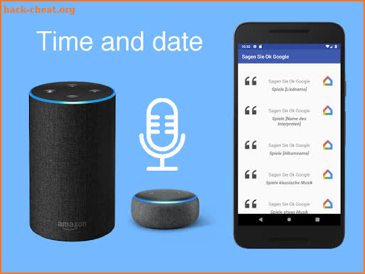 Alexa commands list for Amazon Echo (Action spot) screenshot