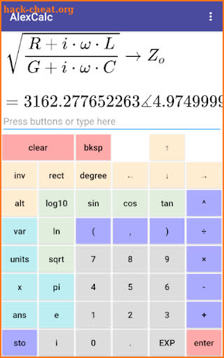 AlexCalc screenshot