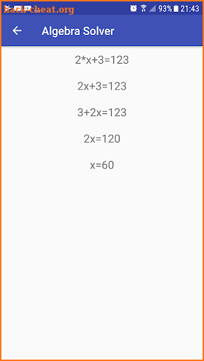 Algebra Solver screenshot