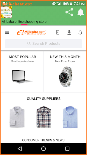 Alibaba the world shopping app screenshot