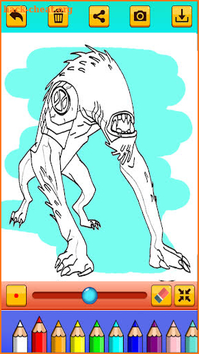 Alien Ben Coloring Pages For Kids screenshot