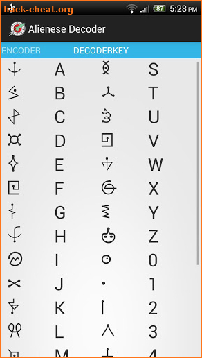 Alienese Decoder screenshot