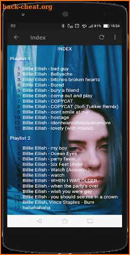 All Billie Eilish Songs 2017, 2018, 2019 screenshot