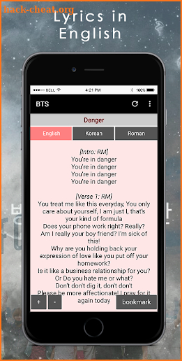 All BTS Lyrics Songs Ringtones & Wallpapers screenshot