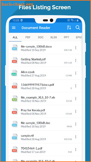 All Document Reader - Word, PDF, PPT, XLSX, ePub, screenshot