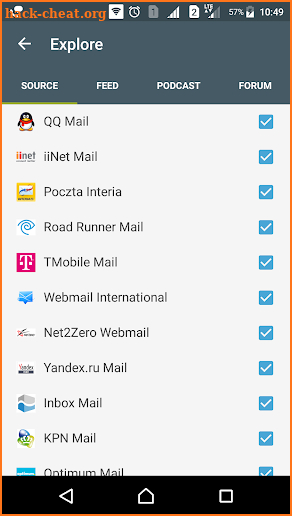 All Email Providers | Feed screenshot